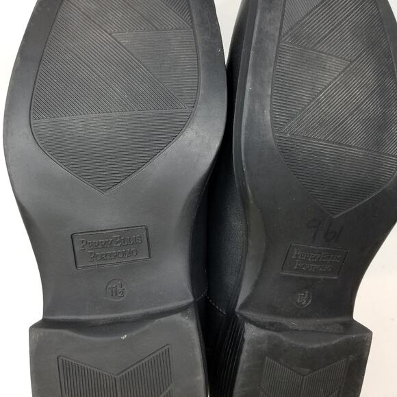 Perry Ellis Portfolio Men's Black Loafers Slip ons Dress Shoes Plugger Size 11.5 - Picture 9 of 10